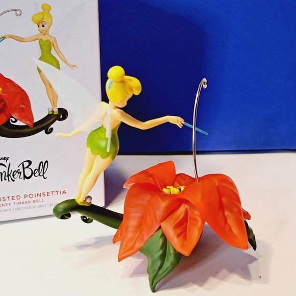 Hallmark Keepsake 2023 Disney Tinker Bell Pixie-Dusted Poinsettia Ornament - Picture 3 of 8